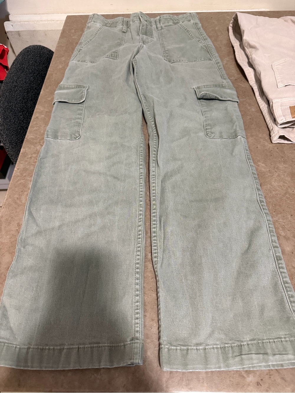 abercrombie kids sage green cargo pants